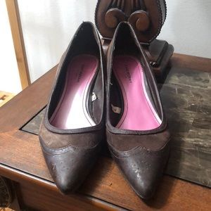 Isaac Mizrahi, Size 11, Suede Brown Heels